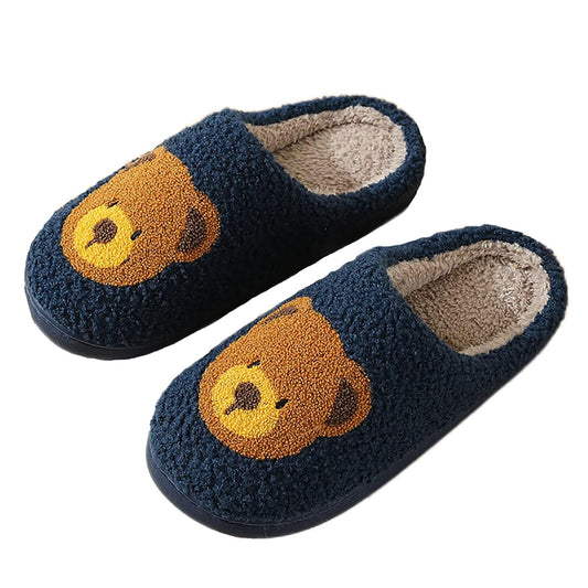 ULEL cute frog slippers — fuzzy memory foam winter shoes