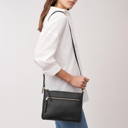 Fossil handbag — Harper leather small flap crossbody purse for women