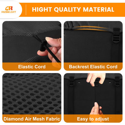 Vehicle seat cover — Stretch polyester mesh for Yamaha and Club Car DS models