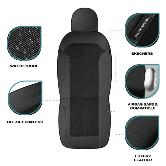 Skechers vehicle seat cover — GOGA mat waterproof design in black