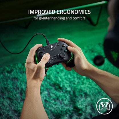 Razer Wolverine V2 Chroma controller — wired design with RGB lighting