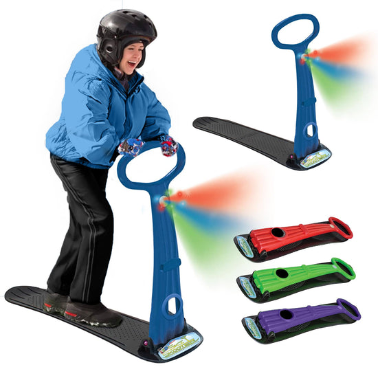 Geospace sled – Foldable snow scooter with LED light for kids and teenagers