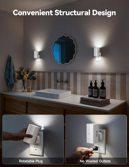 Brightown LED night light – dusk to dawn sensor, soft white, 2 pack