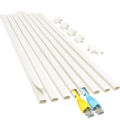 Yecaye cord management cover — easy install cable kit for home office