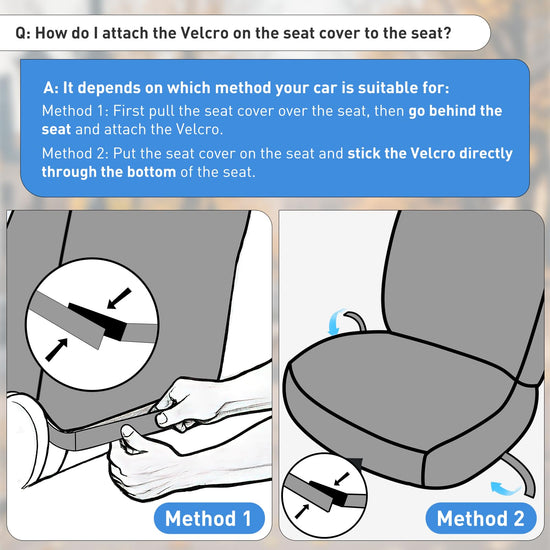 Nilight vehicle seat cover — Blue stripes with shoulder pads and airbag compatibility