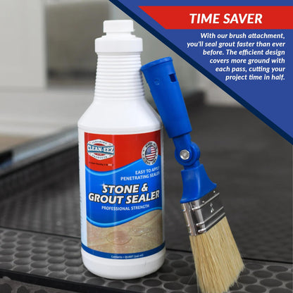Clean-EEZ grout sealer — protects floors and showers from stainsClean-EEZ grout sealer — protects against stains for floors and showers