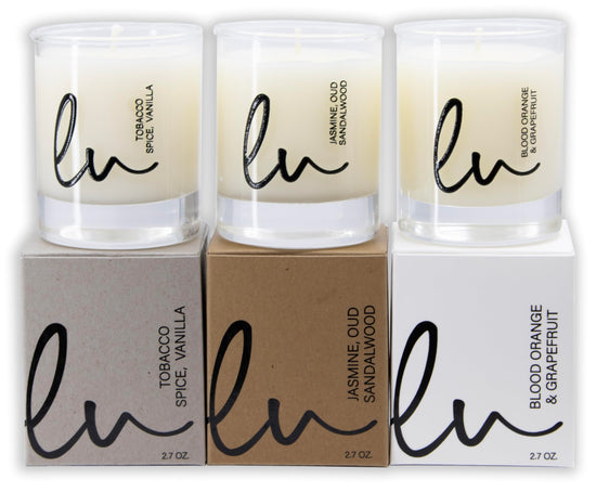 Lulu Candles - scented soy blend jar candle with cotton wick for home and office