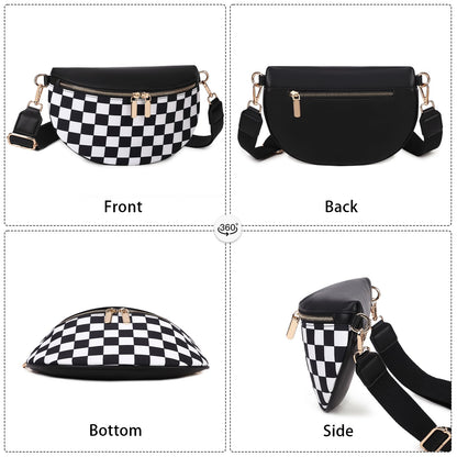 Eslcorri crossbody sling bag for women - anti theft leather fanny pack