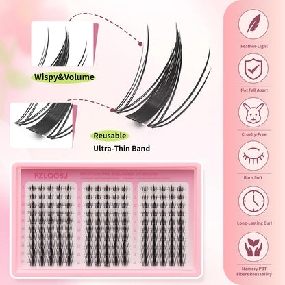 Clusters Kit. Eyelash Clusters Eit.Natural Lash Clusters. FZLQOSJ Manga Lash Clusters. Cluster Eyelash Extensions. False Eyelashes & Adhesives.Pro Lash (Aesthetic‌ kit 150pcs)
