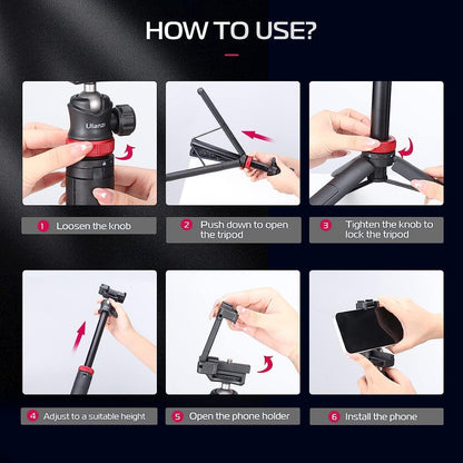 ULANZI MT-44 tripod — extendable design.