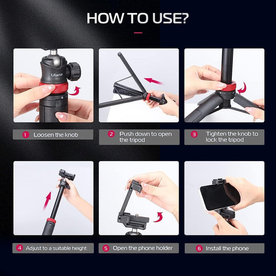 ULANZI MT-44 tripod — extendable design.
