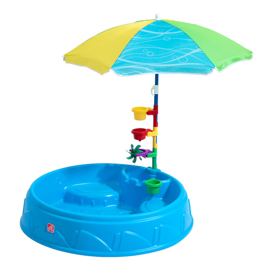 Step2 splash pool with umbrella and toy accessories for toddlers 2+ years old