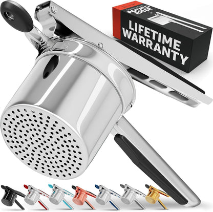 PriorityChef potato ricer — heavy duty stainless steel kitchen tool for mashing potatoes