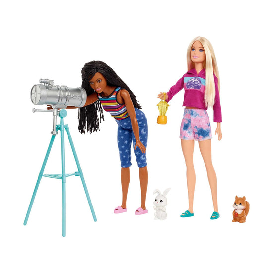 Toy figure playset — Barbie It takes two camping set with dolls and accessories
