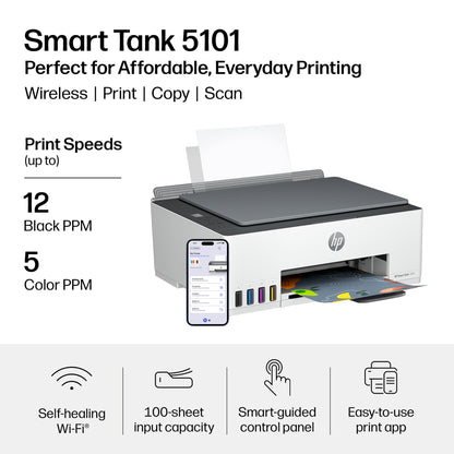 HP Smart-Tank wireless printer — includes up to 2 years of ink