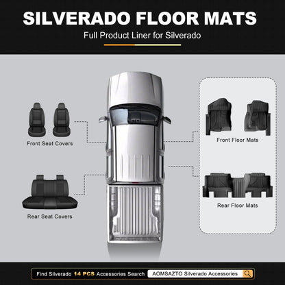 Vehicle mat — All weather floor mats for 1999-2006 Chevy Silverado and GMC Sierra crew cab