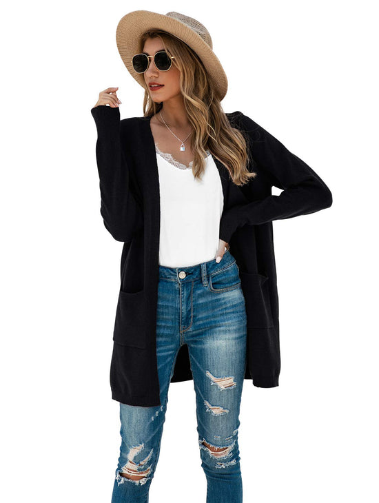 Women's kimono cardigan — oversized soft outwear with pockets by TASAMO