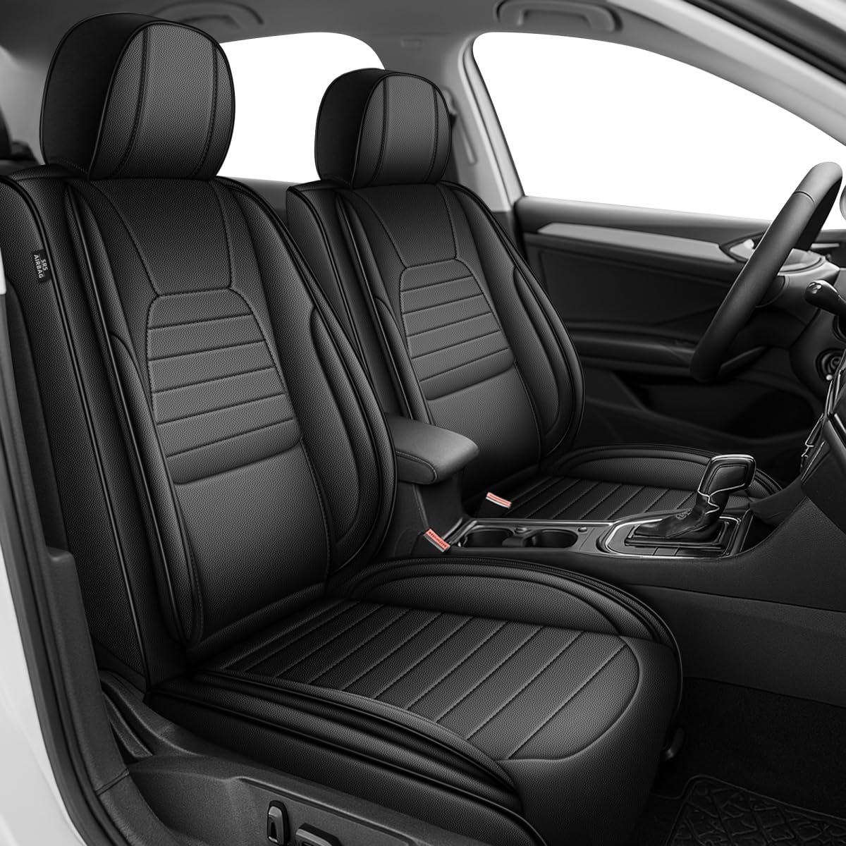 AOMSAZTO vehicle seat cover - leather full set for Mitsubishi Lancer 2012-2017 in black