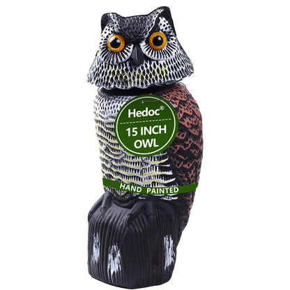 Hedoc pest control device — rotating head owl decoys to scare birds away