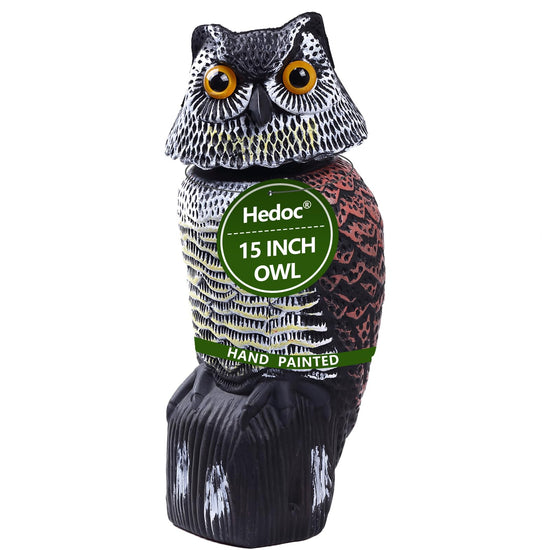 Hedoc pest control device — rotating head owl decoys to scare birds away