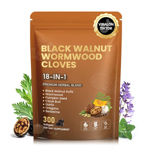 18-in-1 Wormwood Black Walnut Clove Parasite Cleanse | Gut Cleanse & Detox ,Digestive Balance with Garlic, Turmeric, Pumpkin Seed, Oregano, Berberine | Soy-Free,Gentle Nourishing Gut Formula,300 ct