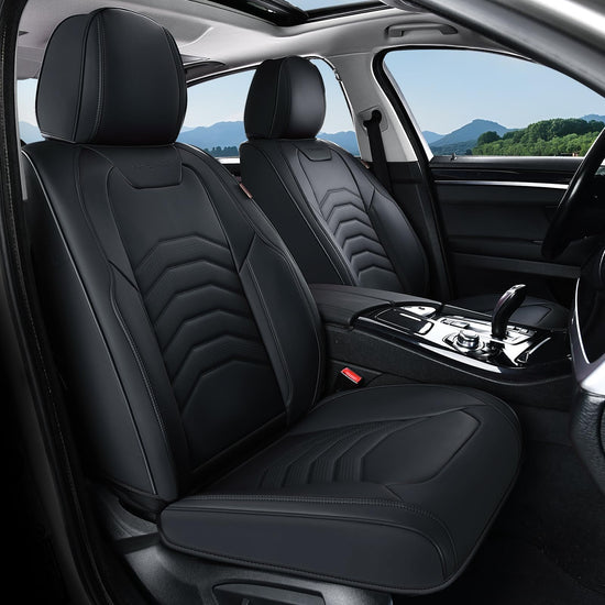 Coverado car seat cover - luxury faux leather waterproof for five seats