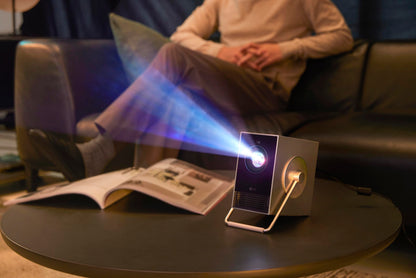 LG CineBeam Q HU710PB video projector — 4K resolution with auto screen adjustment and focus