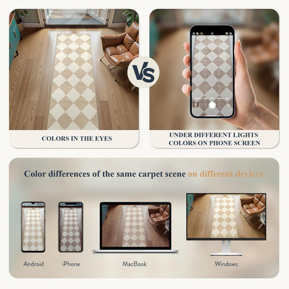 Beeiva rug runner - Ultra thin and washable design for hallways and kitchens