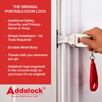 Lock — Original portable door lock by Rishon Enterprises Inc. for security and travel.