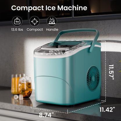AGLUCKY ice maker - Portable countertop model with self-cleaning feature and 2 ice sizes