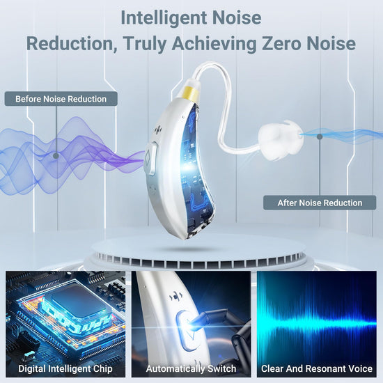 RlsitKee hearing amplifier — portable charging case and rotary volume control