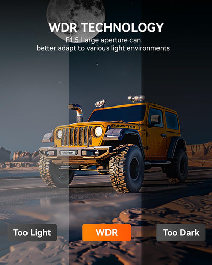 WOLFBOX G900 onboard camera — 4K front and 2.5K rear with smart touch screen
