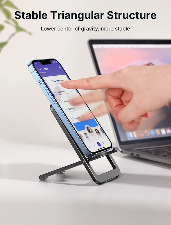 JSAUX portable electronic device stand — Foldable aluminum design for travel compatibility.