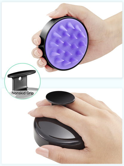 HEETA scalp massager — soft silicone scrubber for hair growth and relaxation