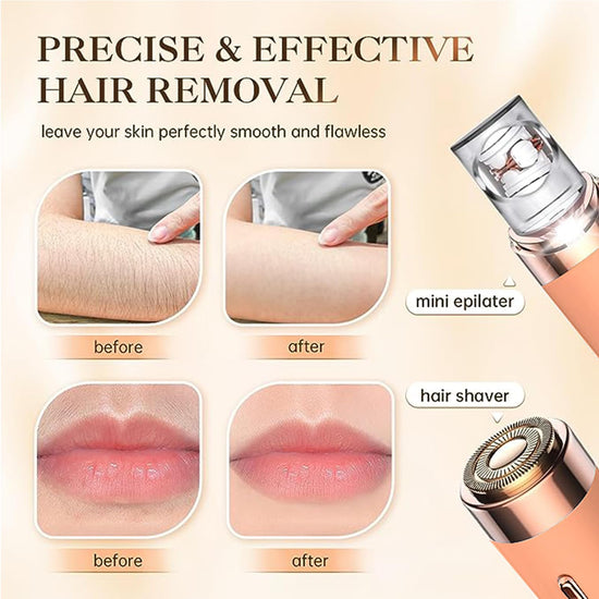 Silent Epilator for Women, 2-Speed Facial & Body Hair Remover, Smooth Glide Technology, for Face, Legs, Bikini & Arms