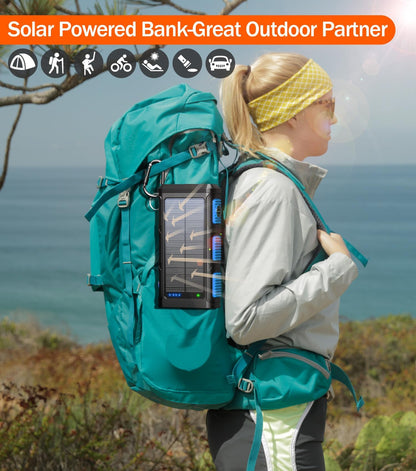 GOODaaa power bank — 45800mAh with built-in hand crank and solar charging