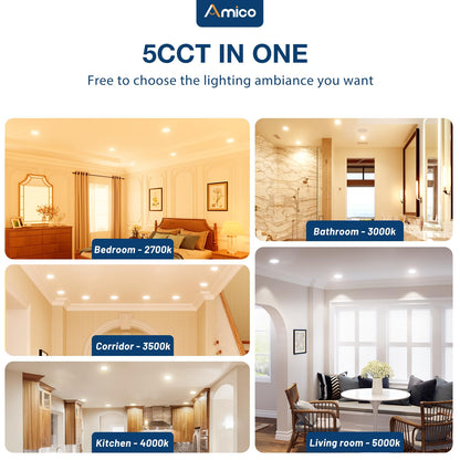Light fixture — Amico LED slim canless recessed lighting 12 pack