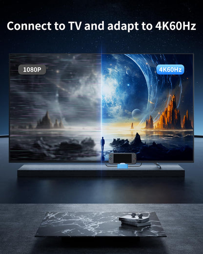 CAWOOSOO Blue TV Dock Station for Nintendo Switch 2 and 1