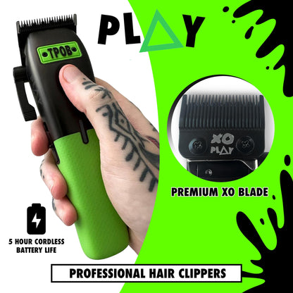 TPOB hair trimmer with rubber grips and 7500 RPM motorTPOB hair trimmer — 7500 RPM motor with rubber grips
