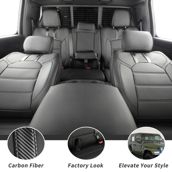 Vehicle seat cover — Luxury waterproof leather for Ram 2500/3500 2019-2026