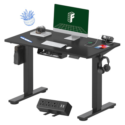 FLEXISPOT EN2 desk — height adjustable with clamp power strip and cable management