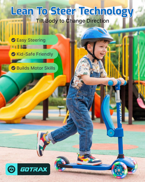 Gotrax KS3 kids kick scooter with adjustable handlebars and LED lighted wheels