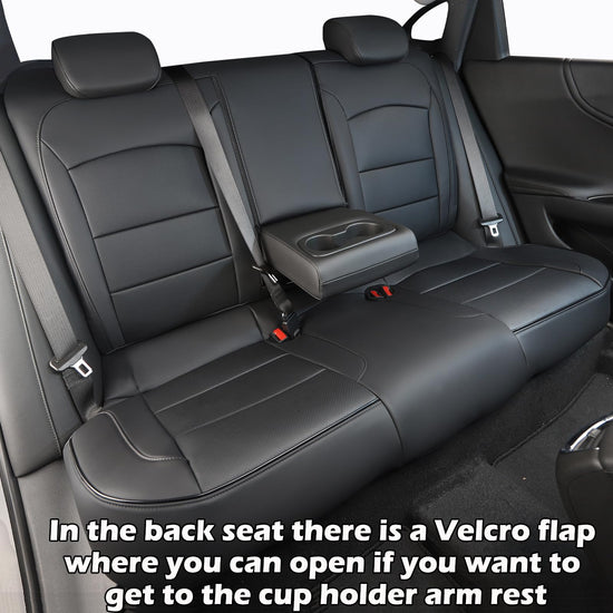 HKZ Malibu seat covers — leather black full set for Chevy Malibu 2016-2025