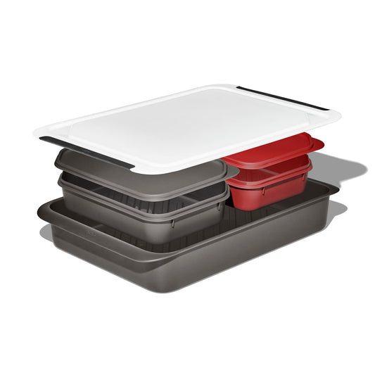 OXO Good Grips barbecue tool set — grilling prep and carry system