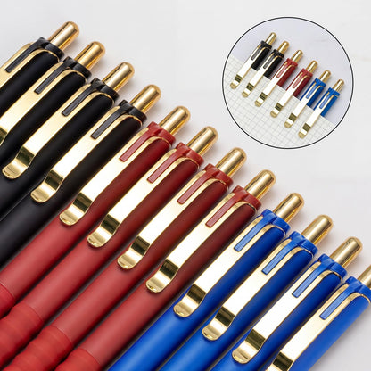 Linbsunne ballpoint pen — black medium point with soft grip retractable design