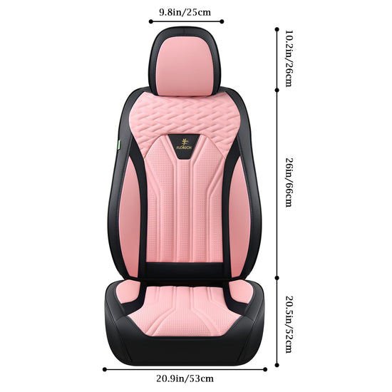 FLORICH automotive front seat covers - waterproof pink and black leather seat covers 2 packFLORICH automotive front seat covers - waterproof pink and black leather covers 2 pack