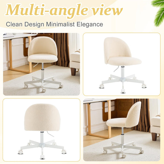 VINGLI desk chair with lumbar support and rolling swivel wheel