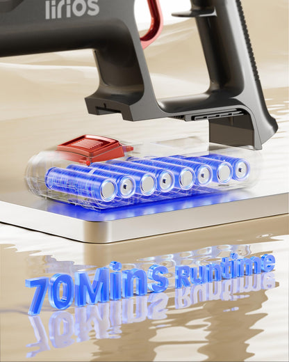 Cordless vacuum cleaner — 600W power with 65 minutes runtime and LED display