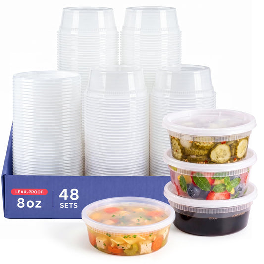 GUSTO food storage containers with airtight lids - ideal for soups and meal prep