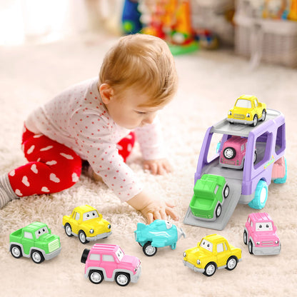 LASCOTON non-riding toy vehicle — 5-in-1 carrier truck with light and sound for toddlers